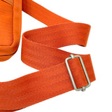 エルメス HERMES アカプルコ ポシェット サンチュール オレンジ シルバー金具 トワルシェブロン/レザー ユニセックス ボディバッグ