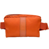 エルメス HERMES アカプルコ ポシェット サンチュール オレンジ シルバー金具 トワルシェブロン/レザー ユニセックス ボディバッグ