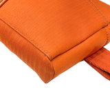 エルメス HERMES アカプルコ ポシェット サンチュール オレンジ シルバー金具 トワルシェブロン/レザー ユニセックス ボディバッグ