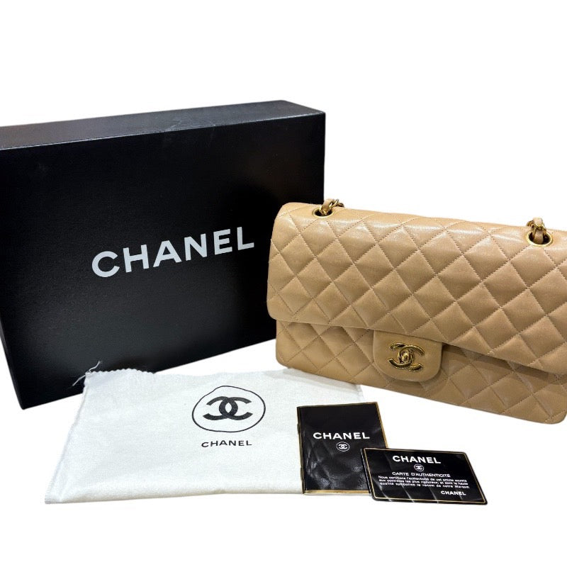 シャネル CHANEL マトラッセ25 A01112 ベージュ ゴールド金具 