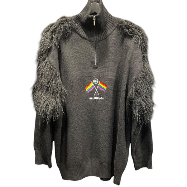 BALENCIAGA セーター 、ニット BALENCIAGA(バレンシアガ) / ニット・セーター(厚手)/M/コットン/BLK