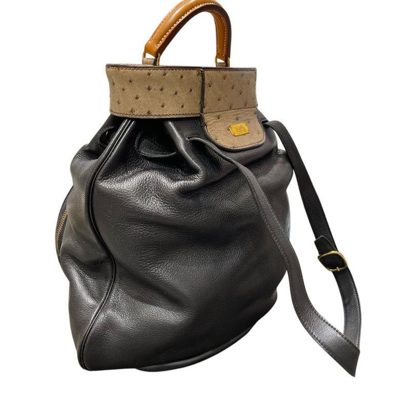 エルメス HERMES スマック　PM 〇S刻 ヴォーガリバー オーストリッチ・リザード レディース ショルダーバッグ