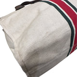 グッチ GUCCI シェリーライン　フォールダブル　スモールトート ベージュ キャンバス　レザー ユニセックス ハンドバッグ