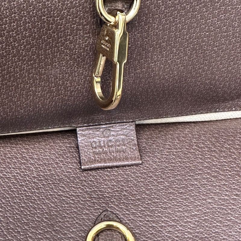 グッチ GUCCI シェリーライン　フォールダブル　スモールトート ベージュ キャンバス　レザー ユニセックス ハンドバッグ