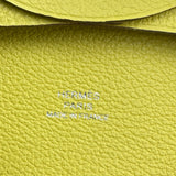 エルメス HERMES パスティア U刻印 ライム シェーブル レディース コインケース