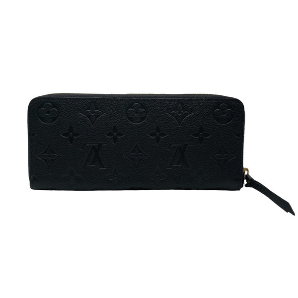 ルイ・ヴィトン LOUIS VUITTON ポルトフォイユ・クレマンス M60171 ブラック　ゴールド金具 モノグラム・アンプラント レディース 長財布