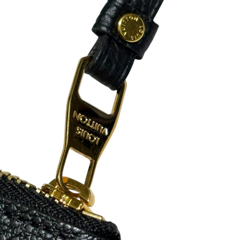 ルイ・ヴィトン LOUIS VUITTON ポシェット・クレ M80885 黒 モノグラム・アンプラント ユニセックス キーケース