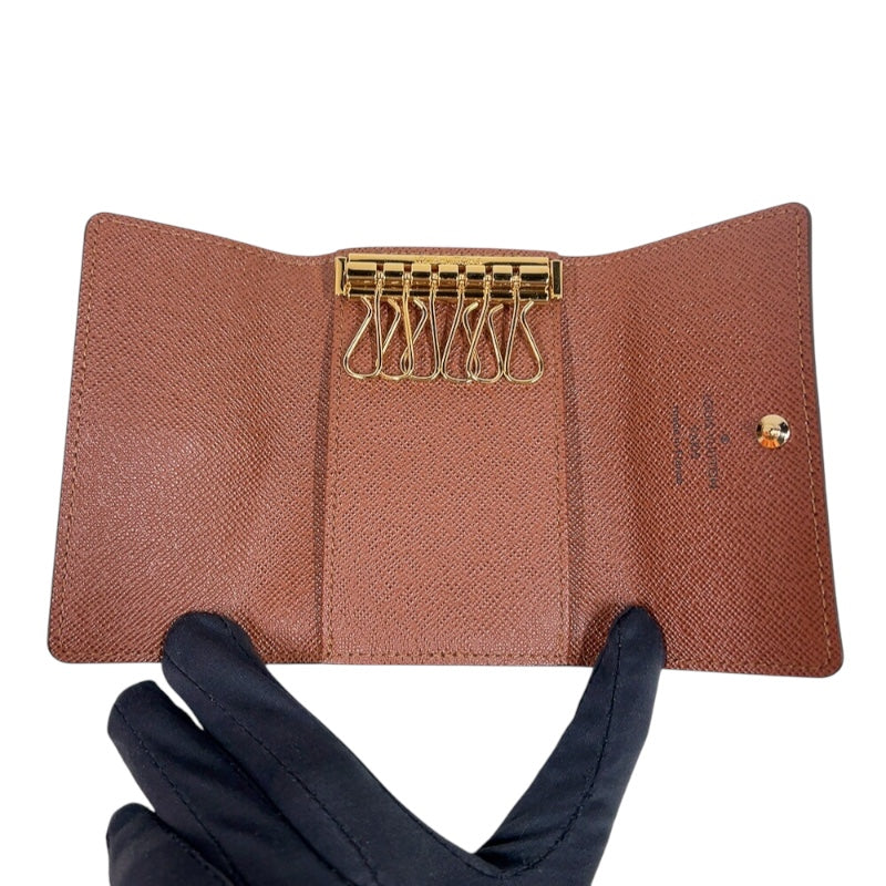 ルイ・ヴィトン LOUIS VUITTON ミュルティクレ6 M62630 ブラウン　ゴールド金具 モノグラム メンズ キーケース