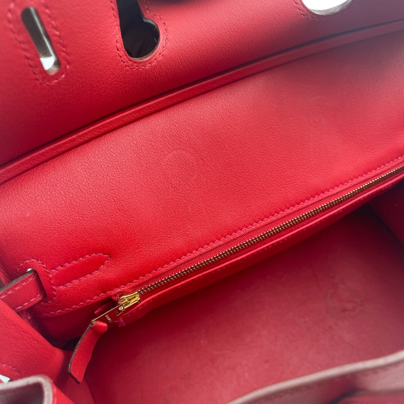 エルメス HERMES バーキン25 X刻 ヴァーミリオン スイフト レディース ハンドバッグ