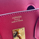 エルメス HERMES バーキン25 X刻 ヴァーミリオン スイフト レディース ハンドバッグ