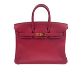 エルメス HERMES バーキン25 X刻 ヴァーミリオン スイフト レディース ハンドバッグ