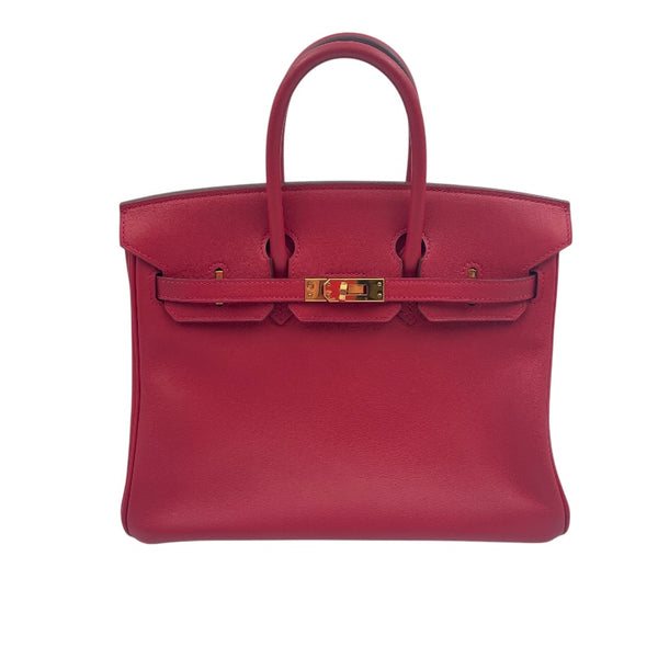 エルメス HERMES バーキン25 X刻 ヴァーミリオン スイフト レディース ハンドバッグ