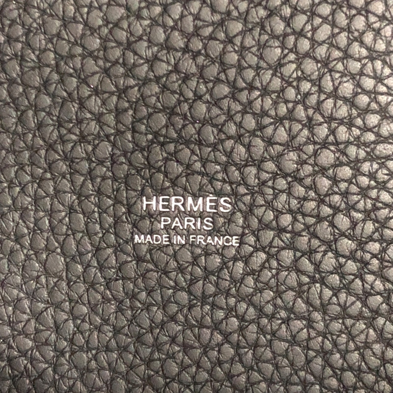 エルメス HERMES ピコタンロック MM C刻印 ブラック シルバー金具 トリヨン レディース ハンドバッグ