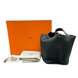 エルメス HERMES ピコタンロック MM C刻印 ブラック シルバー金具 トリヨン レディース ハンドバッグ