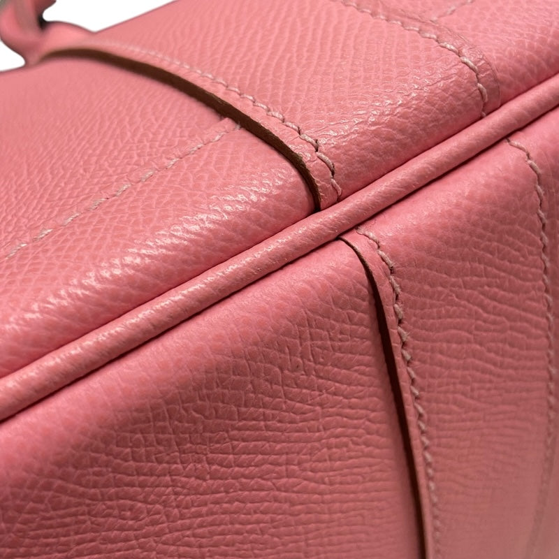 エルメス HERMES ガーデンパーティTPM U刻 ローズコンフェッティ シルバー金具 ヴォーエプソン レディース ハンドバッグ