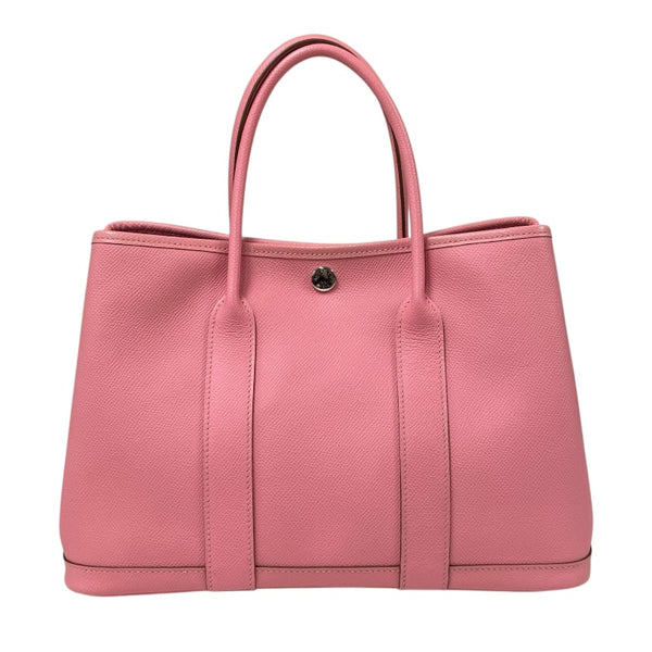 エルメス HERMES ガーデンパーティTPM U刻 ローズコンフェッティ シルバー金具 ヴォーエプソン レディース ハンドバッグ