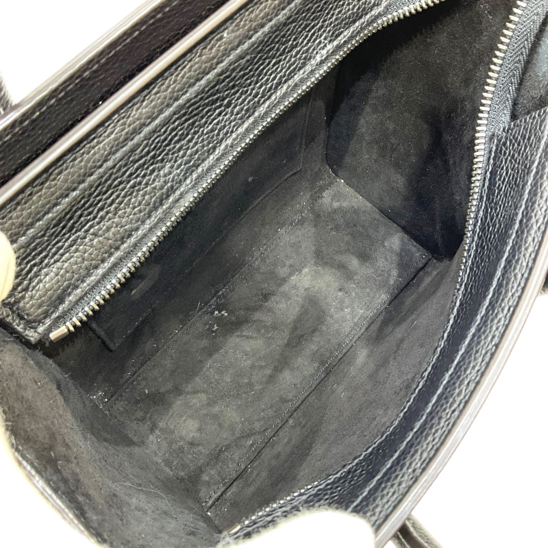 セリーヌ CELINE ラゲージ ナノショッパー 189243 ブラック ドラムドカーフスキン レディース ハンドバッグ