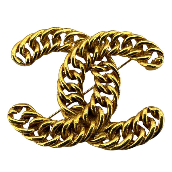 シャネル CHANEL デカココ チェーンブローチ ゴールド GP/GD アクセサリー