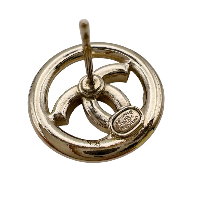 シャネル CHANEL A22　ココマークサークルピアス ゴールド メタル/ストラス アクセサリー