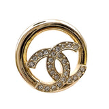 シャネル CHANEL A22　ココマークサークルピアス ゴールド メタル/ストラス アクセサリー