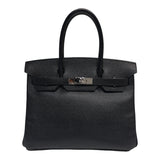 エルメス HERMES バーキン30 □K刻印　(2007年製) ブラック シルバー金具 ヴォーエプソン レディース ハンドバッグ