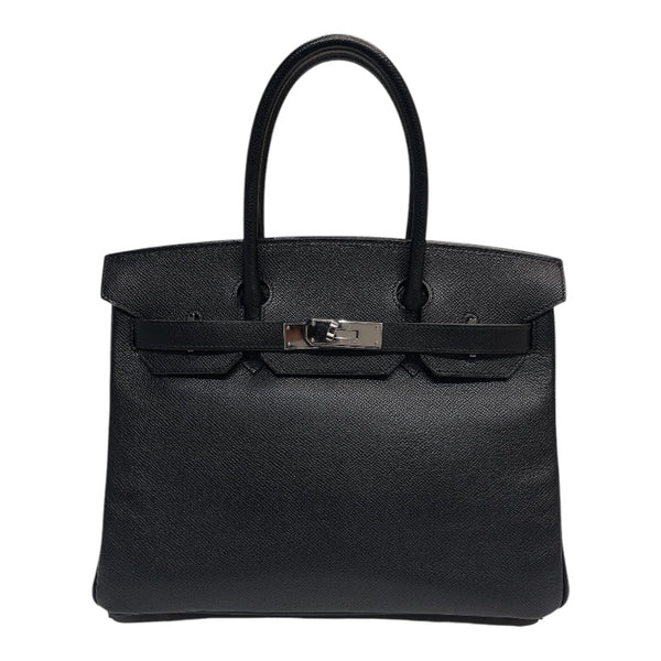 エルメス HERMES バーキン30 □K刻印　(2007年製) ブラック シルバー金具 ヴォーエプソン レディース ハンドバッグ