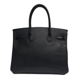 エルメス HERMES バーキン30 □K刻印　(2007年製) ブラック シルバー金具 ヴォーエプソン レディース ハンドバッグ