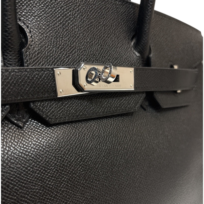 エルメス HERMES バーキン30 □K刻印　(2007年製) ブラック シルバー金具 ヴォーエプソン レディース ハンドバッグ