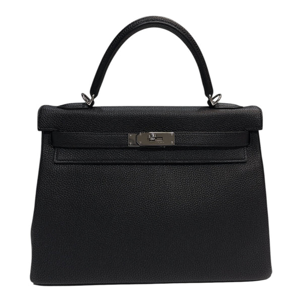 エルメス HERMES ケリー32内縫い Y刻印　(2020年製) ブラック　シルバー金具 トゴ レディース ハンドバッグ