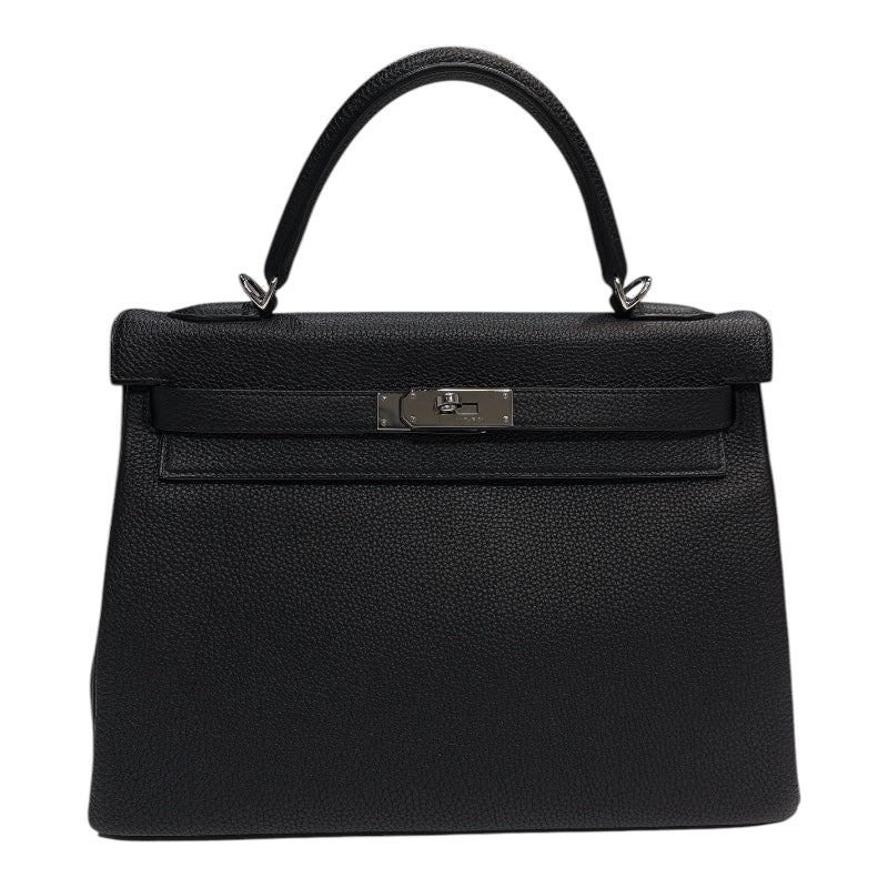 エルメス HERMES ケリー32内縫い Y刻印　(2020年製) ブラック　シルバー金具 トゴ レディース ハンドバッグ