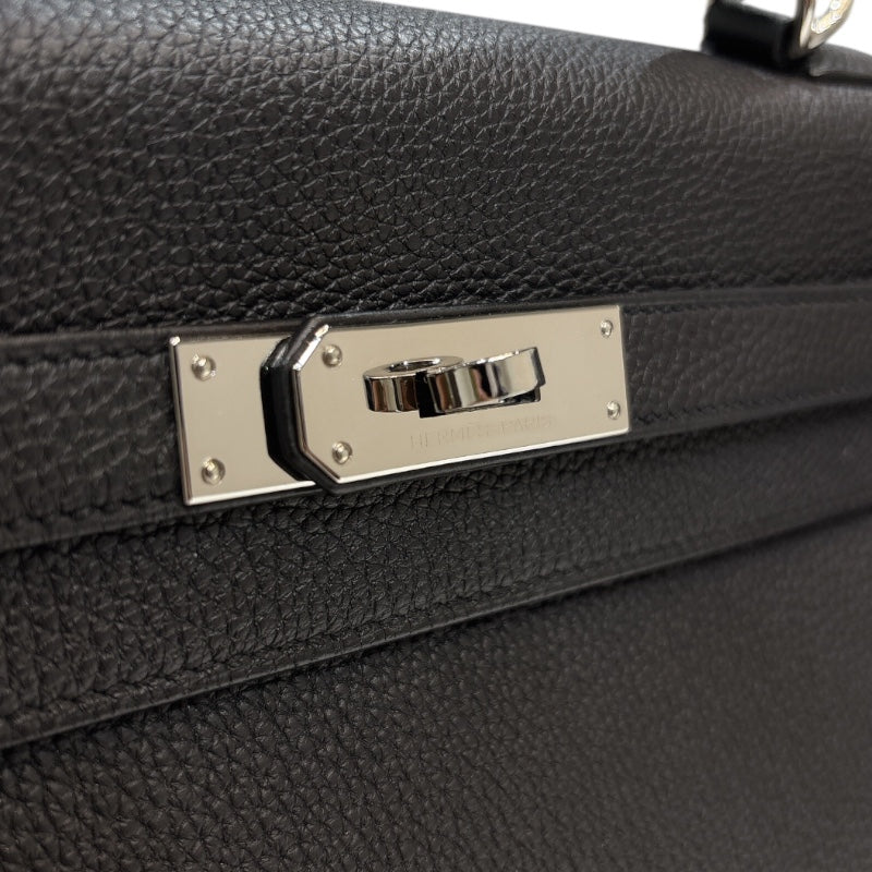 エルメス HERMES ケリー32内縫い Y刻印　(2020年製) ブラック　シルバー金具 トゴ レディース ハンドバッグ