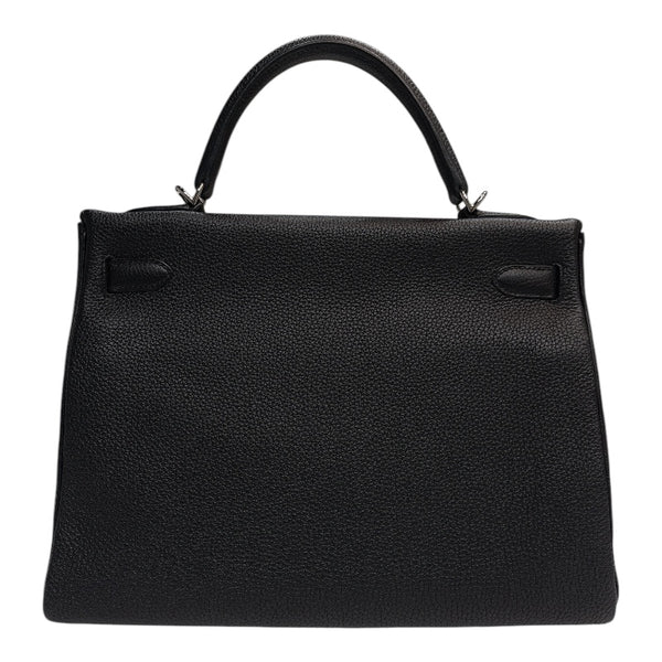 エルメス HERMES ケリー32内縫い Y刻印　(2020年製) ブラック　シルバー金具 トゴ レディース ハンドバッグ
