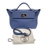 エルメス HERMES ヴァンキャトル29 C刻印　(2018年製) ブルーアガット　シルバー金具 トゴ/スイフト レディース ショルダーバッグ