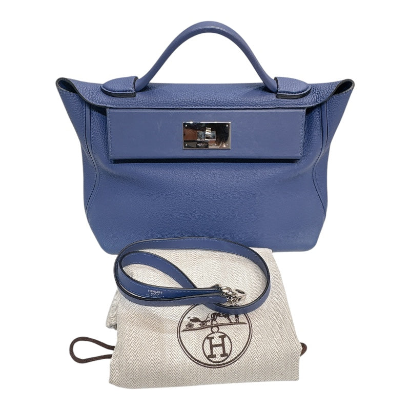 エルメス HERMES ヴァンキャトル29 C刻印　(2018年製) ブルーアガット　シルバー金具 トゴ/スイフト レディース ショルダーバッグ