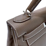 エルメス HERMES ケリー28 内縫い U刻印　(2022年製) エトゥープ　シルバー金具 トリヨンクレマンス レディース ハンドバッグ