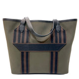 エルメス HERMES ピュールサングル トート カーキ　シルバー金具 トワル ユニセックス トートバッグ