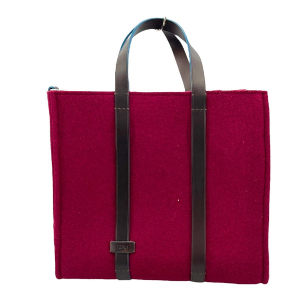 フェンディ FENDI フェルトショッピングトート 7VA390 ボルドー フェルト ユニセックス トートバッグ