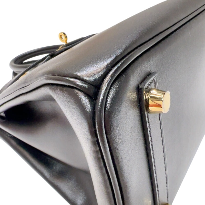 エルメス HERMES バーキン25 U刻印 (2022年製) ブラック ゴールド金具 タデラクト レディース ハンドバッグ