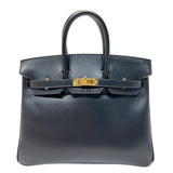 エルメス HERMES バーキン25  U刻印 (2022年製) ブラック ゴールド金具 タデラクト レディース ハンドバッグ