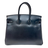 エルメス HERMES バーキン25  U刻印 (2022年製) ブラック ゴールド金具 タデラクト レディース ハンドバッグ