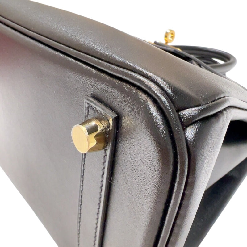 エルメス HERMES バーキン25  U刻印 (2022年製) ブラック ゴールド金具 タデラクト レディース ハンドバッグ