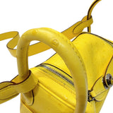 エルメス HERMES リンディミニ  Z刻印 (2021年製) ジョーヌシトロン シルバー金具 オーストリッチ レディース ショルダーバッグ