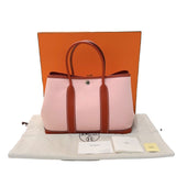 エルメス HERMES ガーデンパーティーTPM T刻印　(2015年製) ピンク　シルバー金具 トワル レディース ハンドバッグ