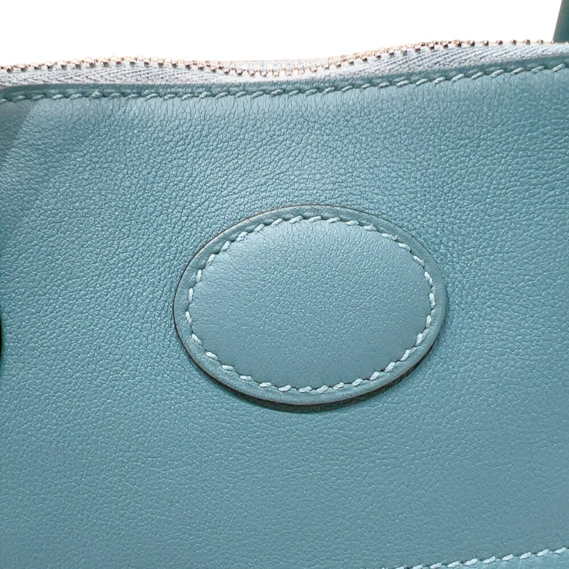 エルメス HERMES ボリード27 X刻印 (2016年製) ブルーアートル シルバー金具 スイフト レディース ハンドバッグ