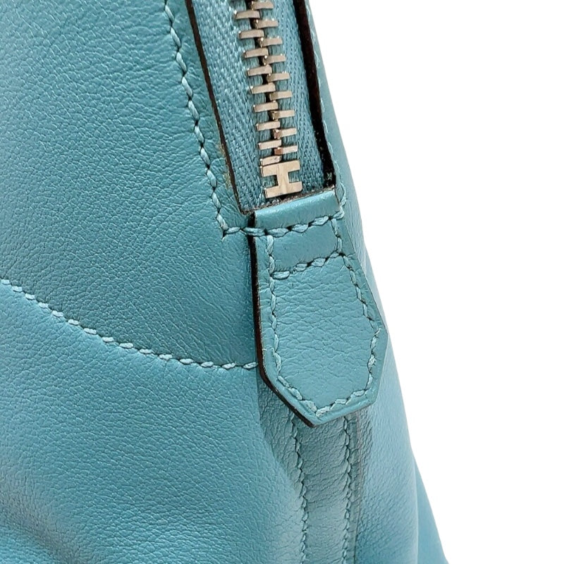 エルメス HERMES ボリード27 X刻印 (2016年製) ブルーアートル シルバー金具 スイフト レディース ハンドバッグ