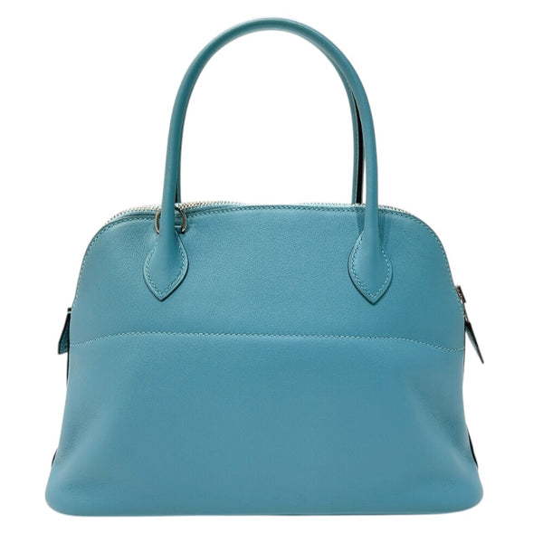 エルメス HERMES ボリード27 X刻印 (2016年製) ブルーアートル シルバー金具 スイフト レディース ハンドバッグ