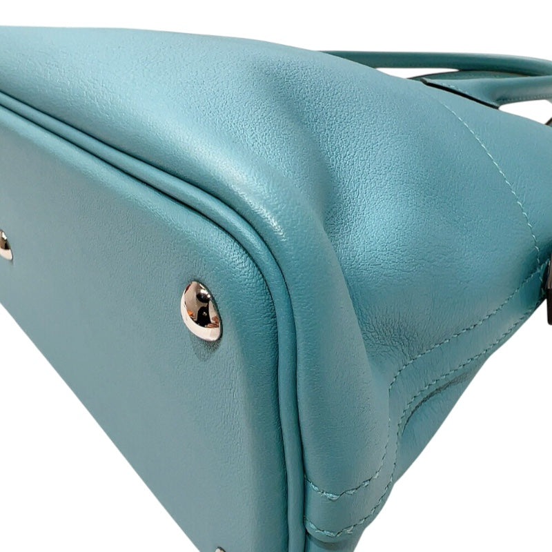 エルメス HERMES ボリード27 X刻印 (2016年製) ブルーアートル シルバー金具 スイフト レディース ハンドバッグ