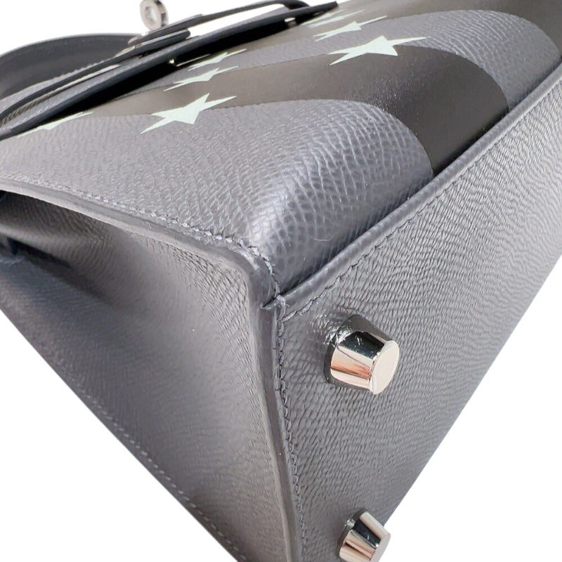 エルメス HERMES ケリー25　カザックエトワー 外縫い　 W刻印　(2024年製) アルドワーズブラック　シルバー金具 ヴォーエプソン レディース ハンドバッグ