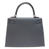 エルメス HERMES ケリー25　カザックエトワー 外縫い　 W刻印　(2024年製) アルドワーズブラック　シルバー金具 ヴォーエプソン レディース ハンドバッグ
