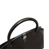 エルメス HERMES ダルヴィMM □C刻 ブラック・シルバー金具 ボックスカーフ レディース トートバッグ